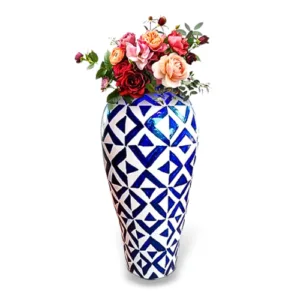 Hand-Painted Floral Vase